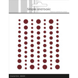 Simple and Basic Matte Enamel Dots Wine Red (77pcs) (SBA050)