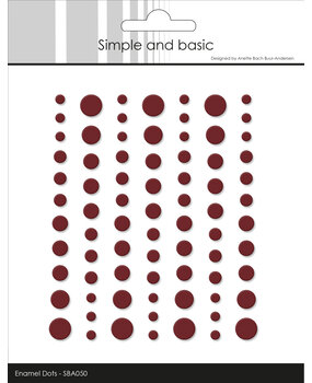 Simple and Basic Matte Enamel Dots Wine Red (77pcs) (SBA050)