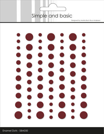 Simple and Basic Matte Enamel Dots Wine Red (77pcs) (SBA050)