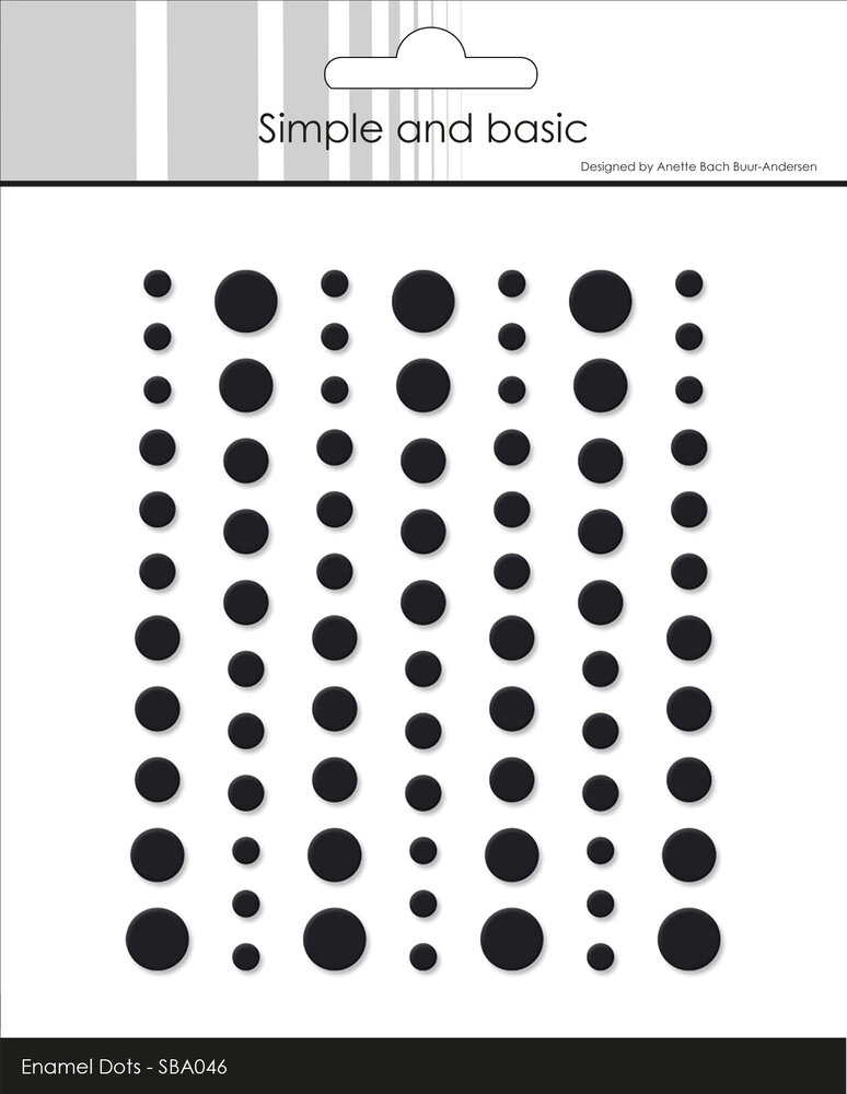 Simple and Basic Matte Enamel Dots Black (77pcs) (SBA046)