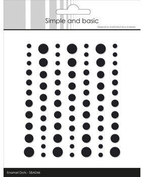 Simple and Basic Matte Enamel Dots Black (77pcs) (SBA046)