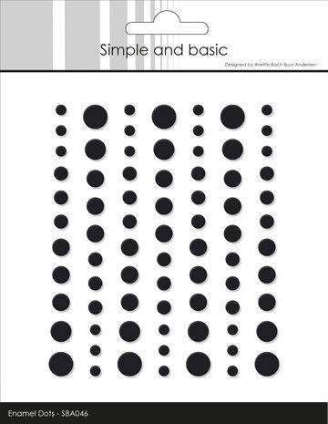 Simple and Basic Matte Enamel Dots Black (77pcs) (SBA046)