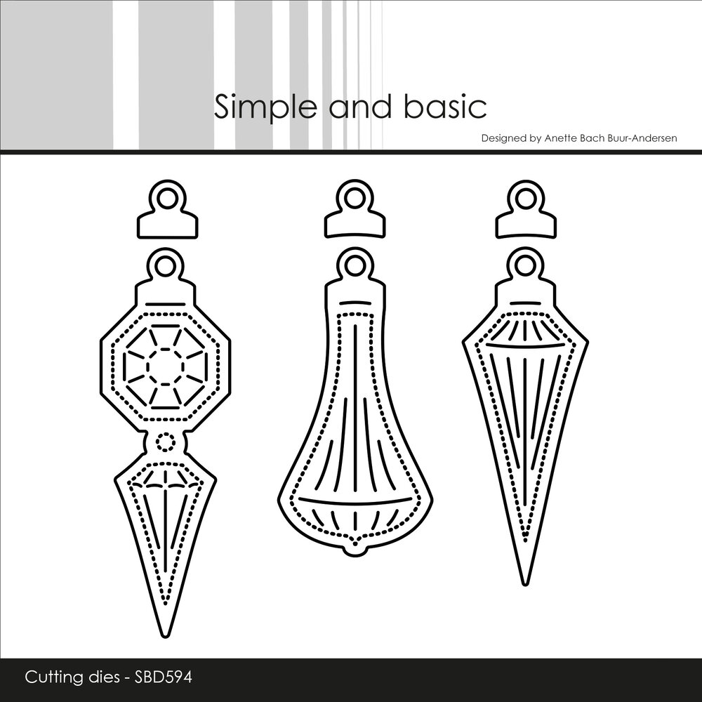Simple and Basic Christmas Ornaments Dies (SBD594)