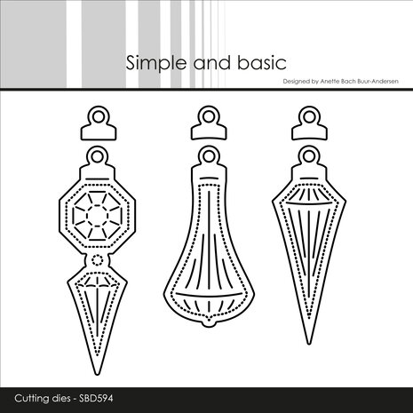 Simple and Basic Christmas Ornaments Dies (SBD594)