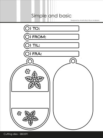 Simple and Basic Decorative Oval Tags Dies (SBD591)