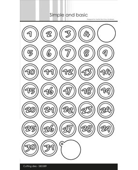 Simple and Basic Numbers in a Circle Dies (SBD589)