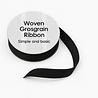 Simple and Basic Black Grosgrain Ribbon (8mmx10m) (SBA457)