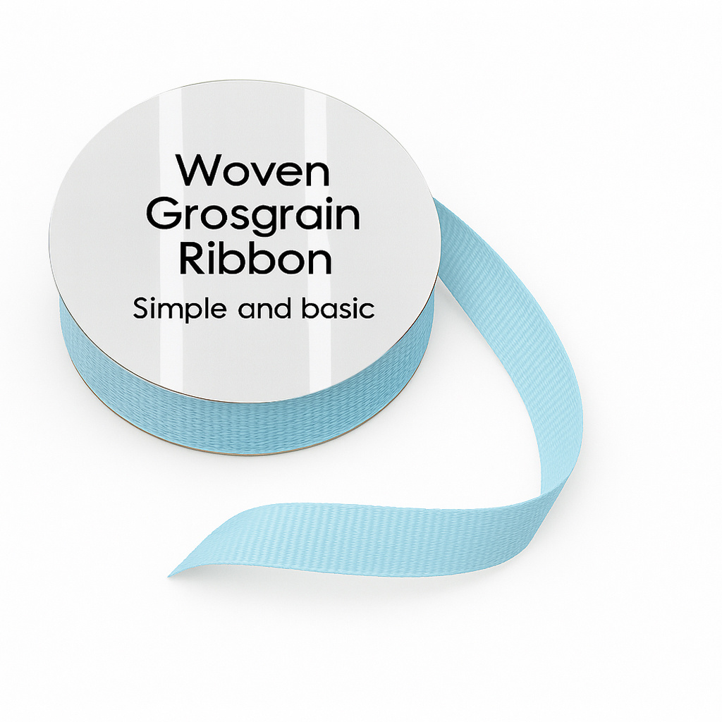 Light Blue Ribbon Reed Light Blue Grosgrain Ribbon (8mmx10m) (SBA454) - Craftlines B.V.