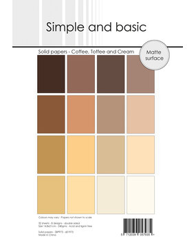 Simple and Basic Coffee, Toffee and Cream A5 Solid Papers (SBP973) Simple and Basic Coffee, Toffee and Cream A5 Solid Papers (SBP973)