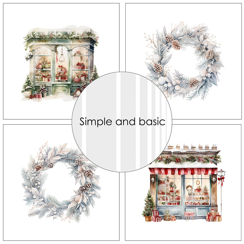 Simple and Basic Christmas 12x12 Inch Paper Pad (SBP754)