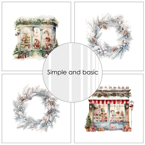Simple and Basic Christmas 12x12 Inch Paper Pad (SBP754)