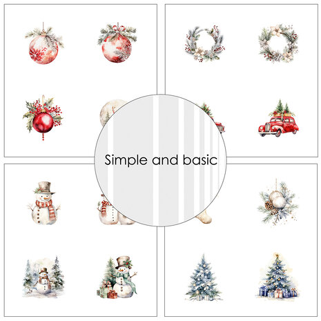 Simple and Basic Christmas 12x12 Inch Paper Pad (SBP754)