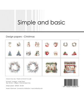 Simple and Basic Christmas 6x6 Inch Paper Pad (SBP554) Simple and Basic Christmas 6x6 Inch Paper Pad (SBP554)