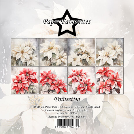 Paper Favourites Poinsettia 6x6 Inch Paper Pad (PF554)