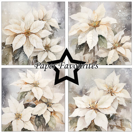 Paper Favourites Poinsettia 6x6 Inch Paper Pad (PF554)