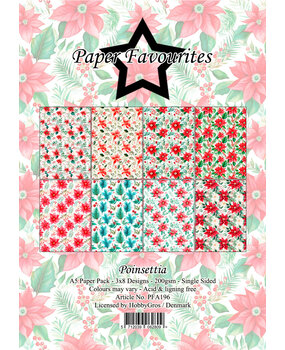 Paper Favourites Poinsettia A5 Paper Pad (PFA196)