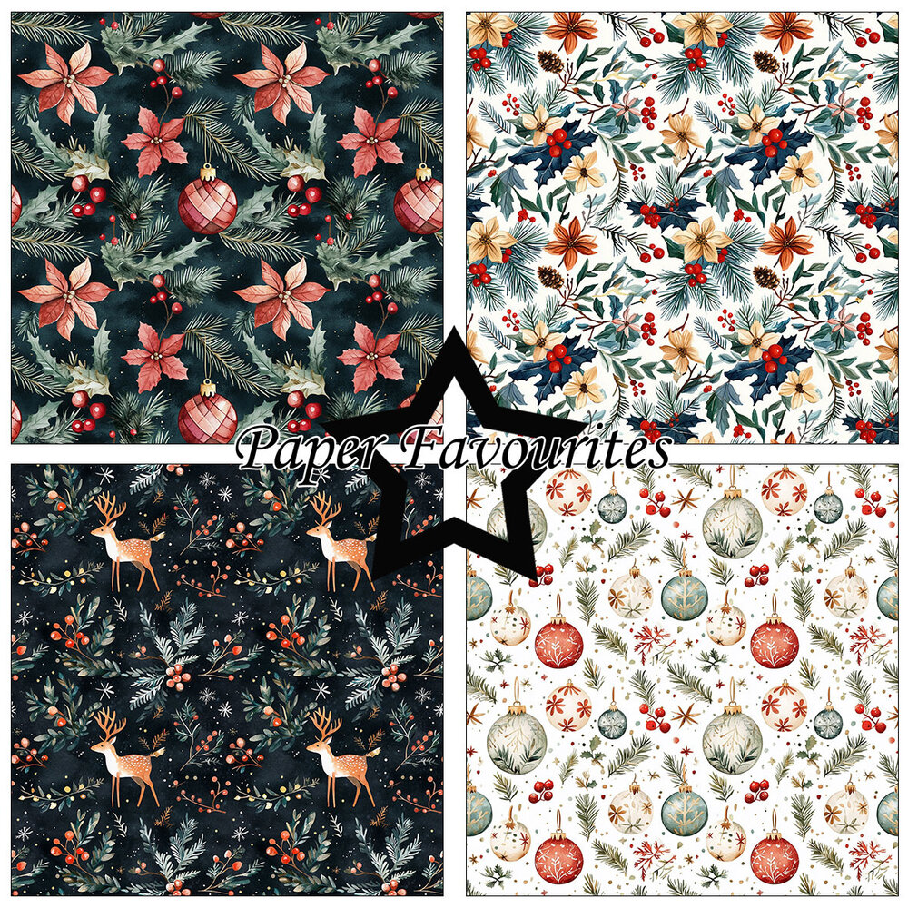 Paper Favourites Boho Christmas 12x12 Inch Paper Pad (PF752)