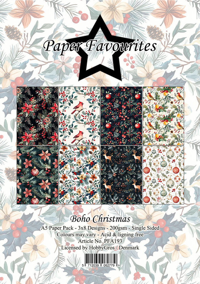 Paper Favourites Boho Christmas A5 Paper Pad (PFA193)