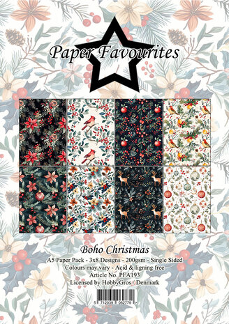 Paper Favourites Boho Christmas A5 Paper Pad (PFA193)