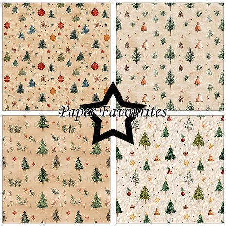 Paper Favourites Christmas Pattern 12x12 Inch Paper Pad (PF754)