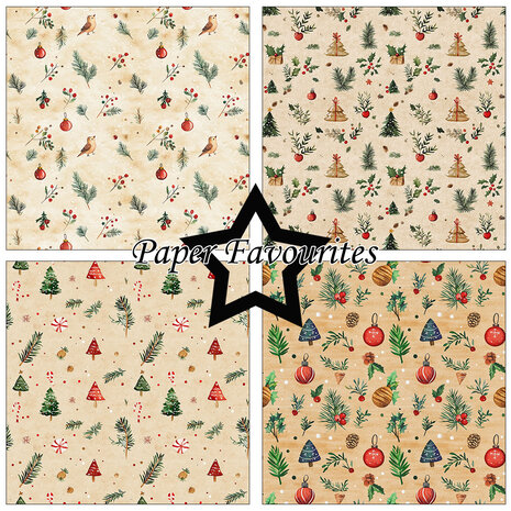 Paper Favourites Christmas Pattern 12x12 Inch Paper Pad (PF754)