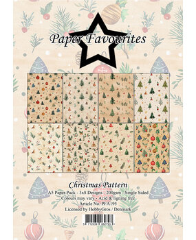 Paper Favourites Christmas Pattern A5 Paper Pad (PFA195)