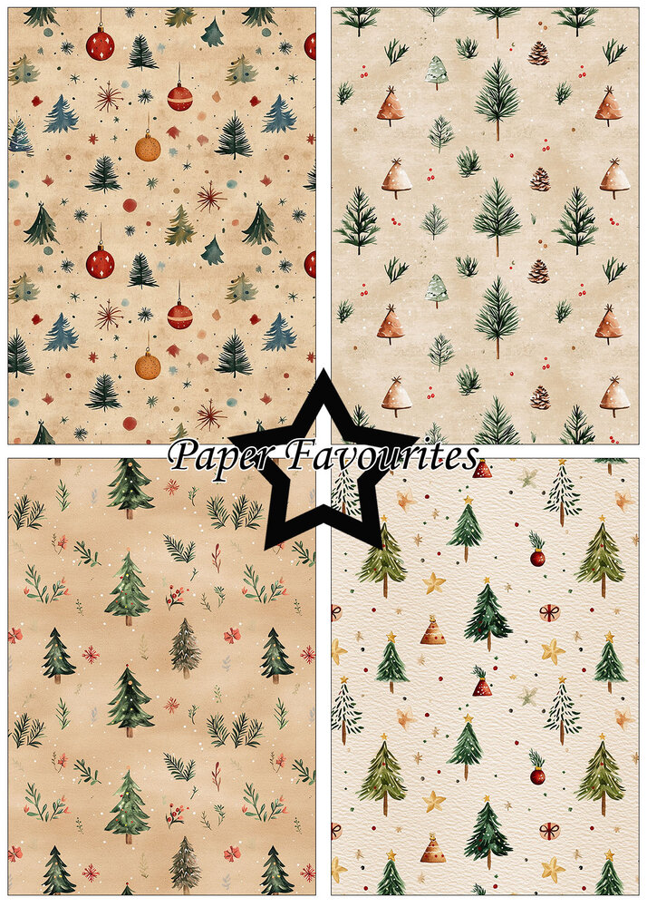 Paper Favourites Christmas Pattern A5 Paper Pad (PFA195)