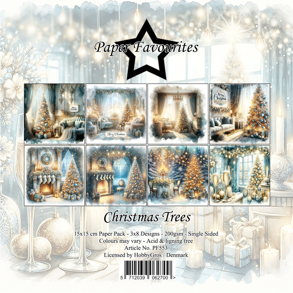 Paper Favourites Christmas Trees 6x6 Inch Paper Pad (PF553)