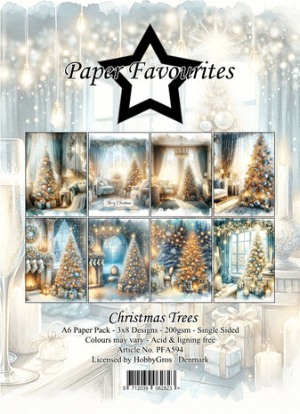 Paper Favourites Christmas Trees A6 Paper Pad (PFA594)