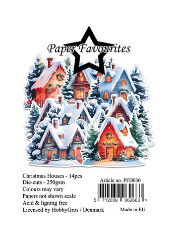 Paper Favourites Die-Cuts A7 Christmas Houses (14pcs) (PFD030)