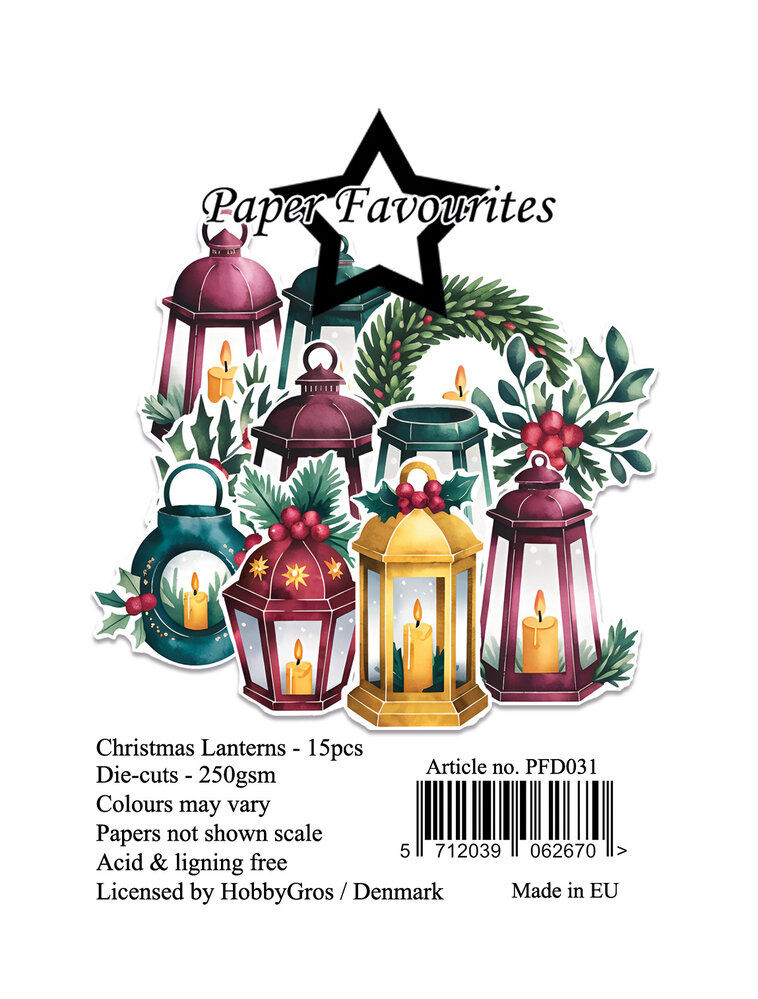 Paper Favourites Die-Cuts A7 Christmas Lanterns (17pcs) (PFD031)