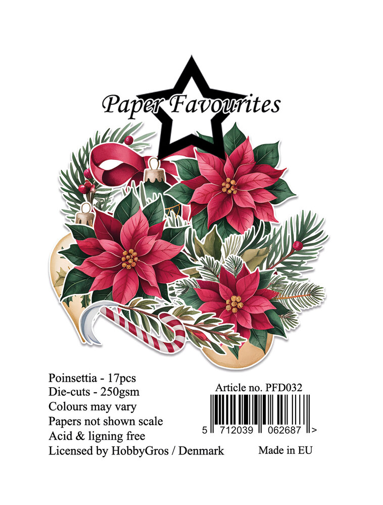 Paper Favourites Die-Cuts A7 Poinsettia (17pcs) (PFD032)