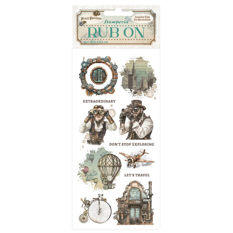 Stamperia Voyages Fantastiques Rub-On 4x8,5 Inch Mechanical Wonders (DFLRB192) Stamperia Voyages Fantastiques Rub-On 4x8,5 Inch Mechanical Wonders (DFLRB192)
