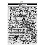 Stamperia Art Stories A3 Big Stencil Writings (KSTDA3008)