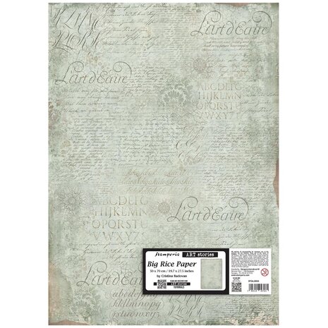 Stamperia Art Stories 50x70cm Big Rice Paper Manuscript Pattern (DFSAJB004) Stamperia Art Stories 50x70cm Big Rice Paper Manuscript Pattern (DFSAJB004)