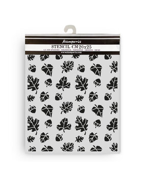 Stamperia Whispering Woods Thick Stencil 20x25cm Leaves and Acorns Pattern (KSTD187) Stamperia Whispering Woods Thick Stencil 20x25cm Leaves and Acorns Pattern (KSTD187)