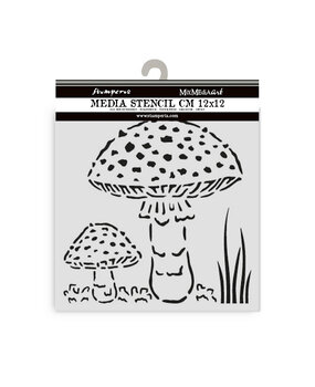 Stamperia Whispering Woods Thick Stencil 12x12cm Mushrooms (KSTDS59) Stamperia Whispering Woods Thick Stencil 12x12cm Mushrooms (KSTDS59)