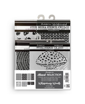 Stamperia Whispering Woods Stencil Assortment (8pcs) (KSTDX06) Stamperia Whispering Woods Stencil Assortment (8pcs) (KSTDX06)