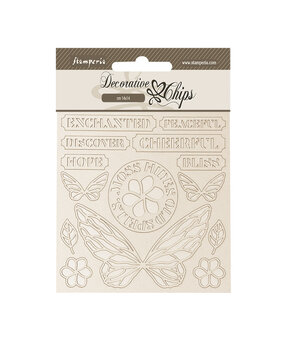 Stamperia Whispering Woods Decorative Chips Butterfly (SCB274) Stamperia Whispering Woods Decorative Chips Butterfly (SCB274)