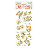 Stamperia Whispering Woods Rub-On 4x8,5 Inch Magnolia (DFLRB184)