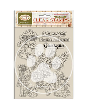 Stamperia Whispering Woods Clear Stamp Mushrooms and Fairies (WTK225) Stamperia Whispering Woods Clear Stamp Mushrooms and Fairies (WTK225)
