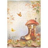 Stamperia Whispering Woods A4 Rice Paper Boot House (6pcs) (DFSA41061)
