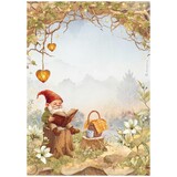 Stamperia Whispering Woods A4 Rice Paper Gnome (6pcs) (DFSA41060)