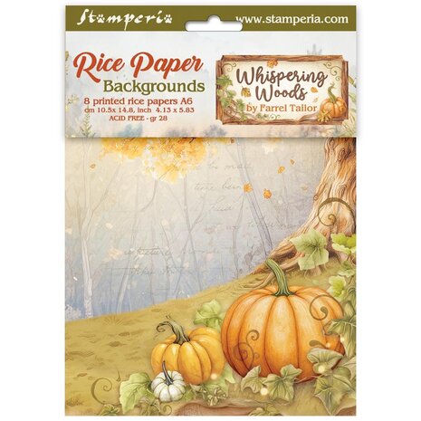 Stamperia Whispering Woods A6 Rice Paper Backgrounds (8pcs) (DFSAK6045) Stamperia Whispering Woods A6 Rice Paper Backgrounds (8pcs) (DFSAK6045)