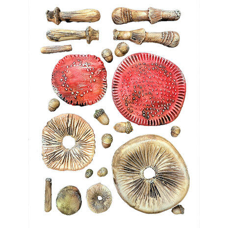 Stamperia Whispering Woods A5 Soft Mould Mushrooms 3D (KACMA588) Stamperia Whispering Woods A5 Soft Mould Mushrooms 3D (KACMA588)