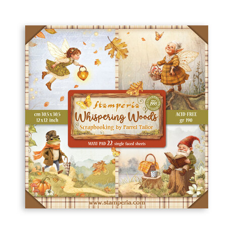 Stamperia Whispering Woods 12x12 Inch Maxi Paper Pack (Single Face) (SBBXLB29) Stamperia Whispering Woods 12x12 Inch Maxi Paper Pack (Single Face) (SBBXLB29)
