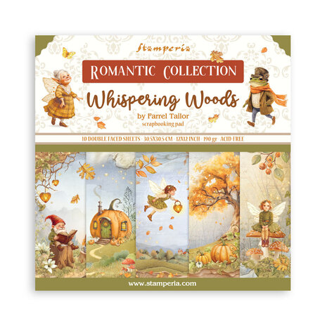Stamperia Whispering Woods 12x12 Inch Paper Pack (SBBL175) Stamperia Whispering Woods 12x12 Inch Paper Pack (SBBL175)