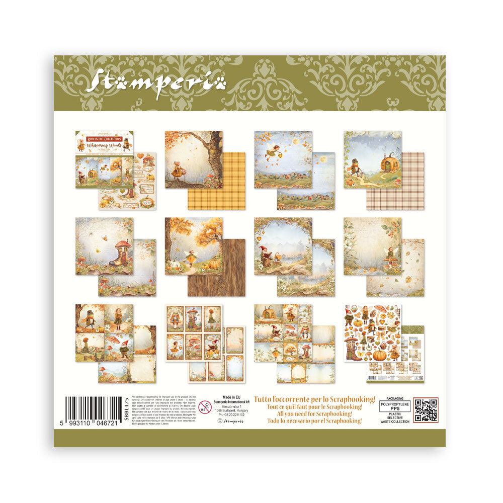 Stamperia Whispering Woods 12x12 Inch Paper Pack (SBBL175) Stamperia Whispering Woods 12x12 Inch Paper Pack (SBBL175)