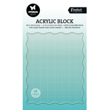 Studio Light Acrylic Stamping Block 80x100mm w/ Scalloped Edge (SL-ES-ASB09) (BASIC)