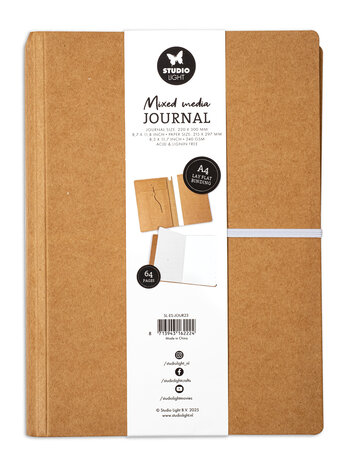 Studio Light Mixed Media Journal A4 Lay Flat Binding (SL-ES-JOUR23) (BASIC) Studio Light Mixed Media Journal A4 Lay Flat Binding (SL-ES-JOUR23) (BASIC)